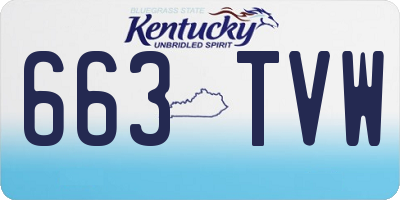 KY license plate 663TVW