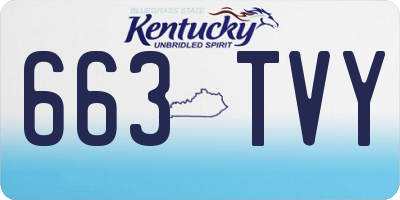 KY license plate 663TVY