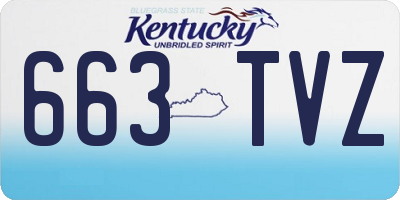 KY license plate 663TVZ