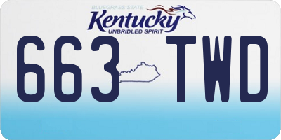 KY license plate 663TWD