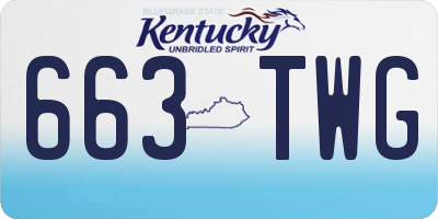 KY license plate 663TWG