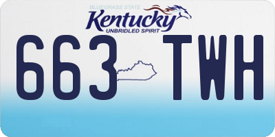 KY license plate 663TWH