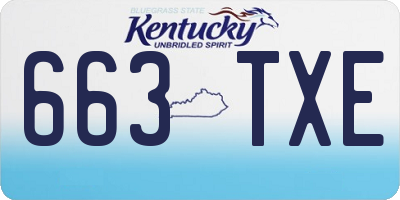 KY license plate 663TXE