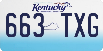 KY license plate 663TXG