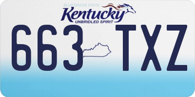 KY license plate 663TXZ