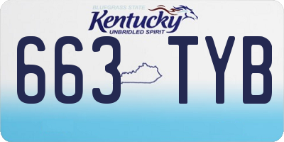 KY license plate 663TYB