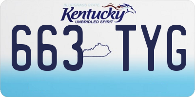 KY license plate 663TYG