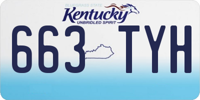 KY license plate 663TYH