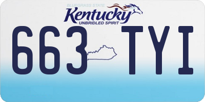 KY license plate 663TYI