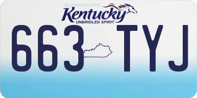 KY license plate 663TYJ