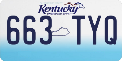 KY license plate 663TYQ