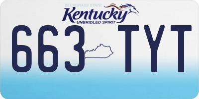 KY license plate 663TYT