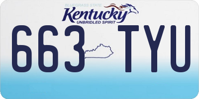 KY license plate 663TYU