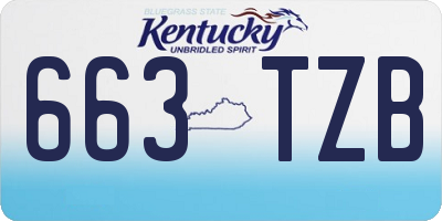 KY license plate 663TZB