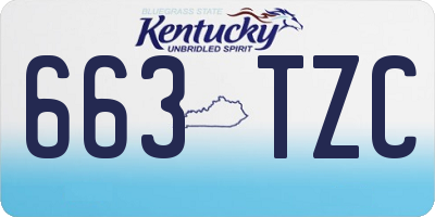 KY license plate 663TZC