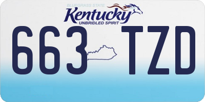 KY license plate 663TZD