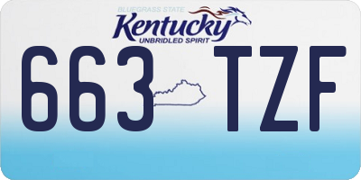 KY license plate 663TZF