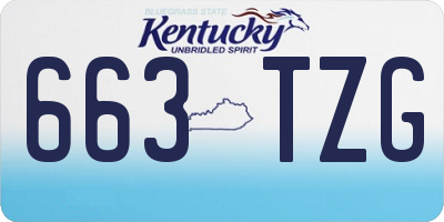 KY license plate 663TZG