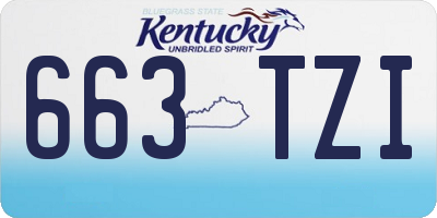 KY license plate 663TZI