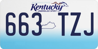 KY license plate 663TZJ