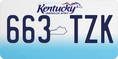 KY license plate 663TZK