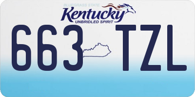 KY license plate 663TZL