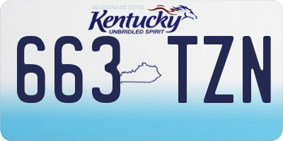 KY license plate 663TZN