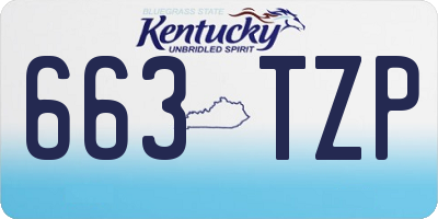 KY license plate 663TZP
