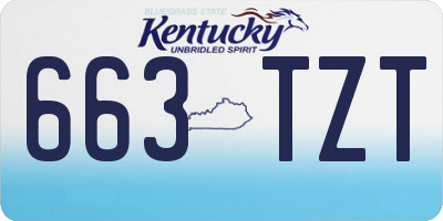 KY license plate 663TZT