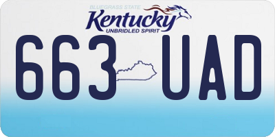 KY license plate 663UAD