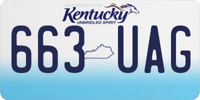 KY license plate 663UAG