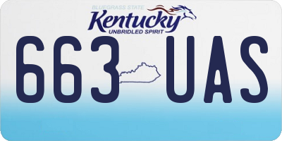 KY license plate 663UAS