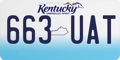 KY license plate 663UAT