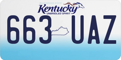 KY license plate 663UAZ