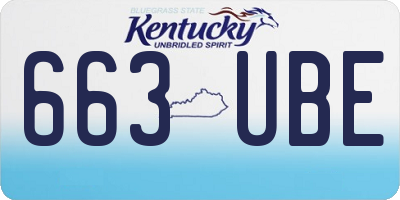 KY license plate 663UBE