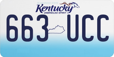 KY license plate 663UCC