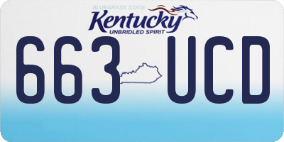 KY license plate 663UCD