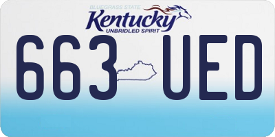 KY license plate 663UED