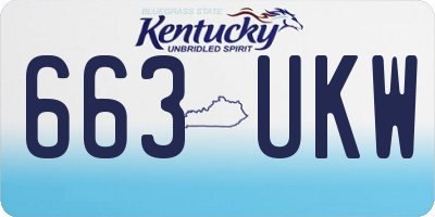 KY license plate 663UKW