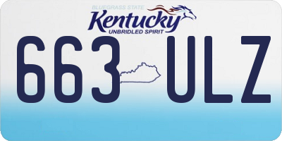 KY license plate 663ULZ