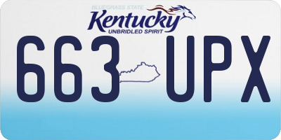 KY license plate 663UPX