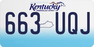 KY license plate 663UQJ