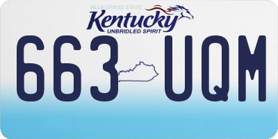 KY license plate 663UQM