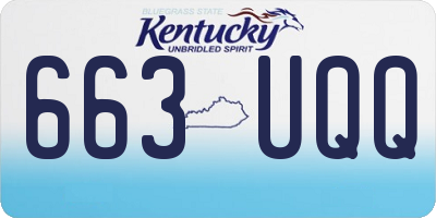 KY license plate 663UQQ