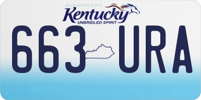 KY license plate 663URA