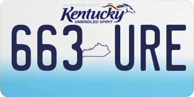 KY license plate 663URE