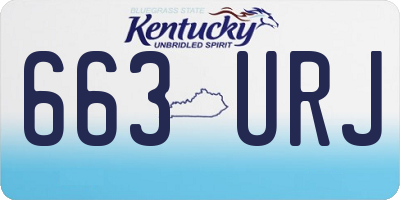 KY license plate 663URJ