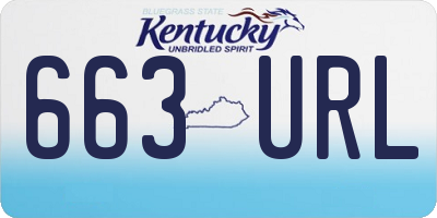 KY license plate 663URL