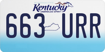KY license plate 663URR