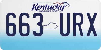 KY license plate 663URX